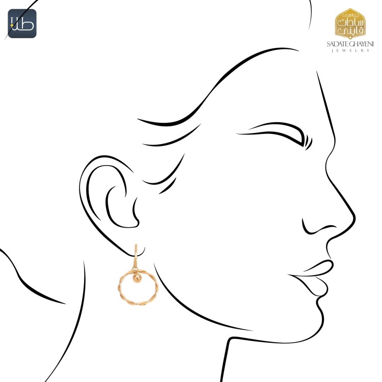گوشواره طلا دلوین (کد 4509)