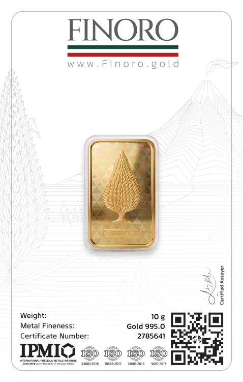 شمش طلای 10 گرمی فینورو (کد 5607)