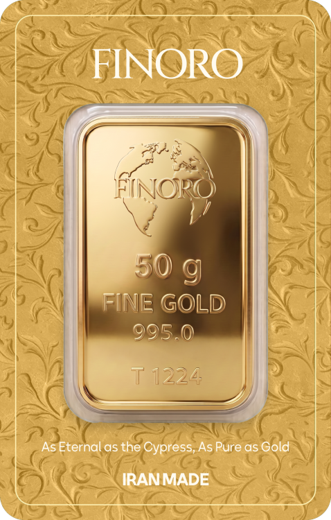 شمش طلای 50 گرمی فینورو (کد 5611)