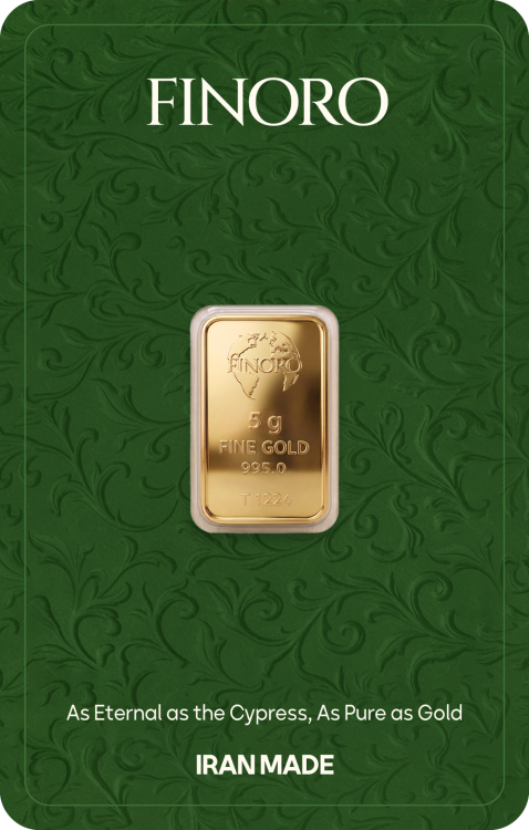 شمش طلای 5 گرمی فینورو (کد 5606)