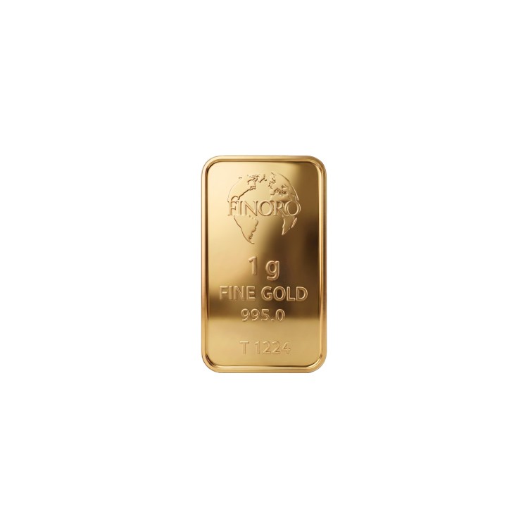 شمش طلای 1 گرمی 24 عیار فینورو (کد 5604)