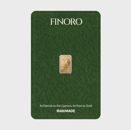شمش طلای 250 سوت 24 عیار فینورو (کد 5602)