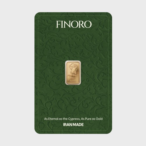شمش طلای نیم گرمی 24 عیار فینورو (کد 5603)