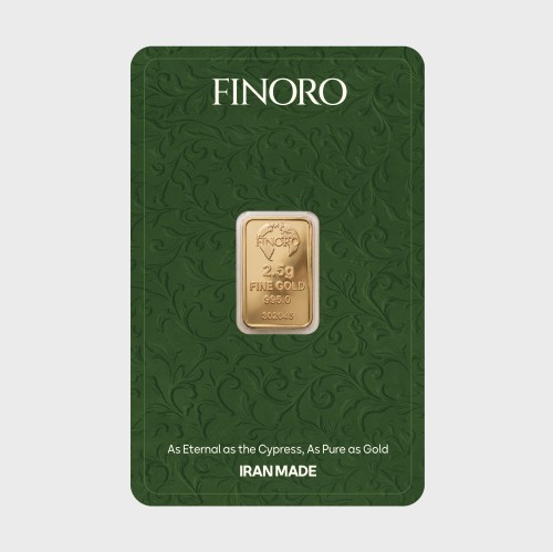 شمش طلای 2.5 گرمی 24 عیار فینورو (کد 5605)