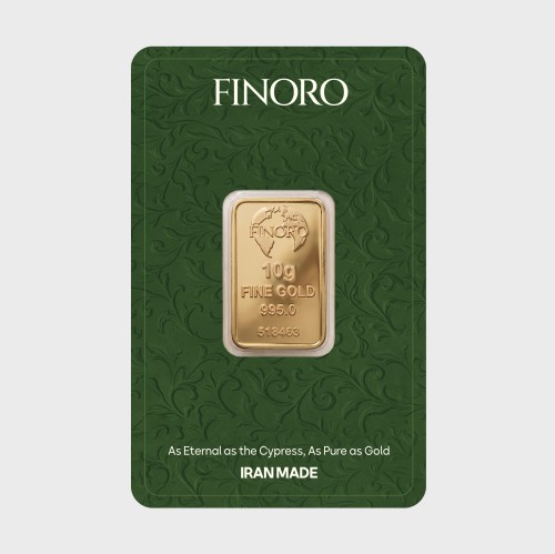 شمش طلای 10 گرمی 24 عیار فینورو (کد 5607)